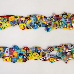 Multicolor Totems 3 and 4 by Kathy Farley